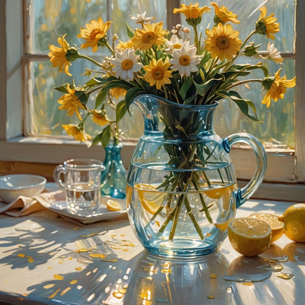 Expressionist Still Life Oil Painting with Lemons