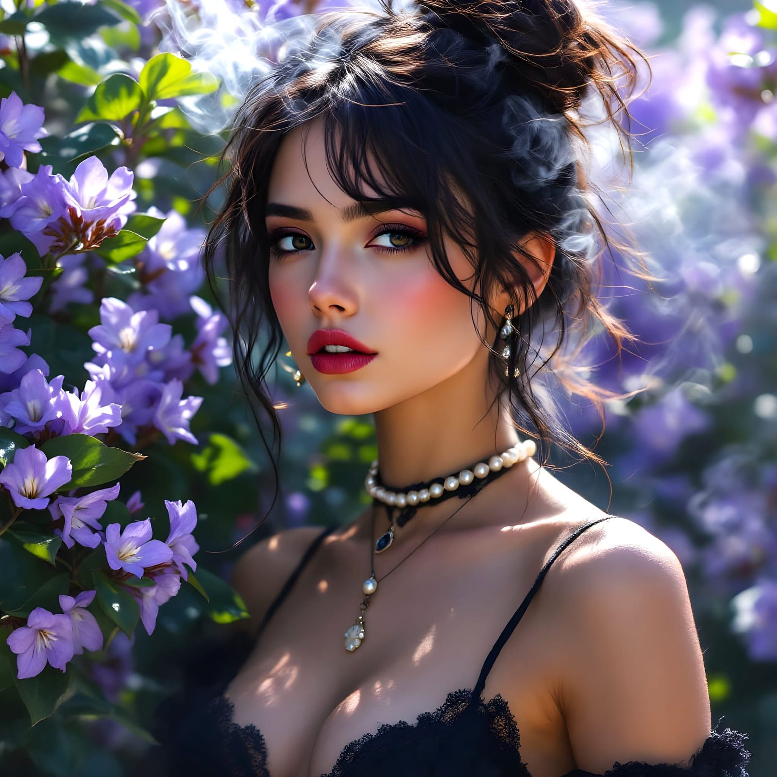 Surreal Portrait of a Young Woman in a Whimsical, Dreamlike ...