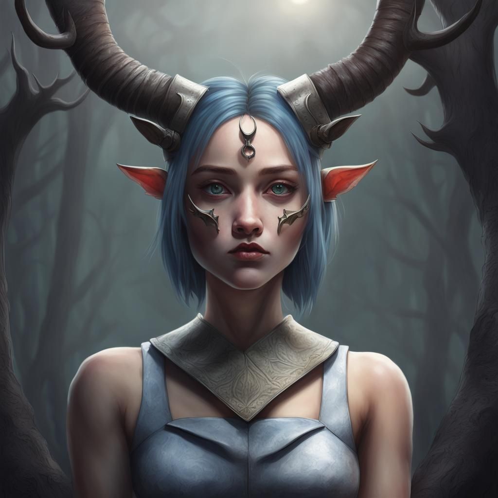 Abstract Portrait Without Horns