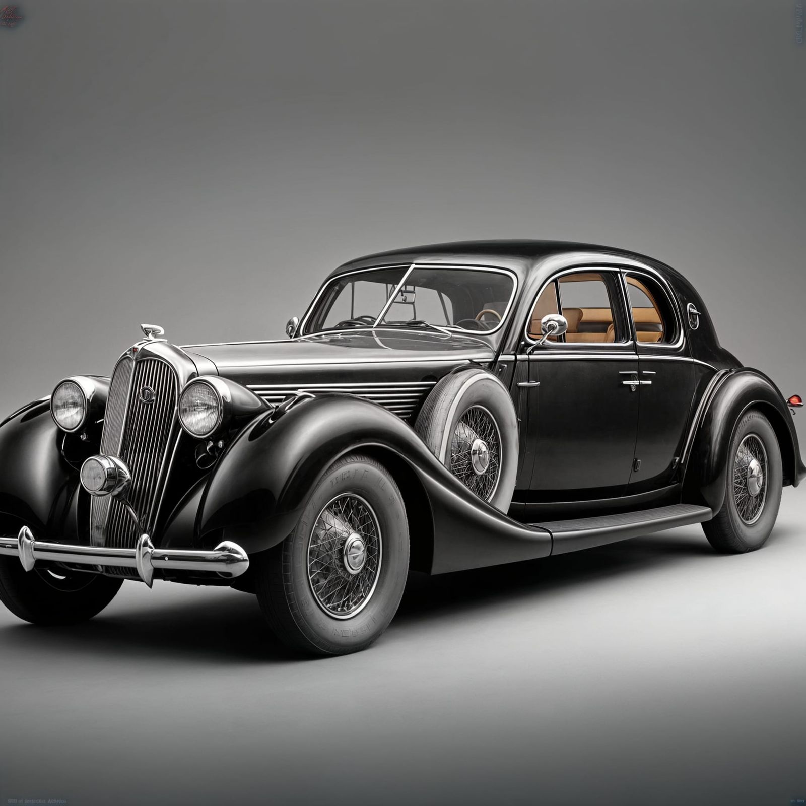 1930s Luxury Coupe with Art Deco Elements