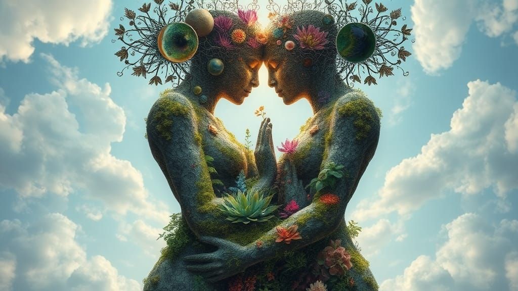 Intertwined Bodies Reveal Dreamlike Biomechanical Art