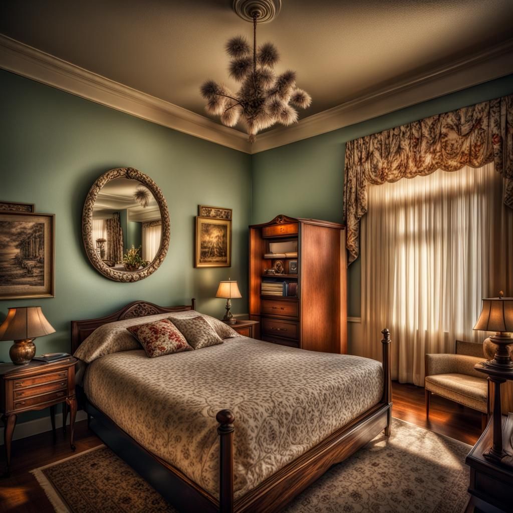 Bedroom retro style