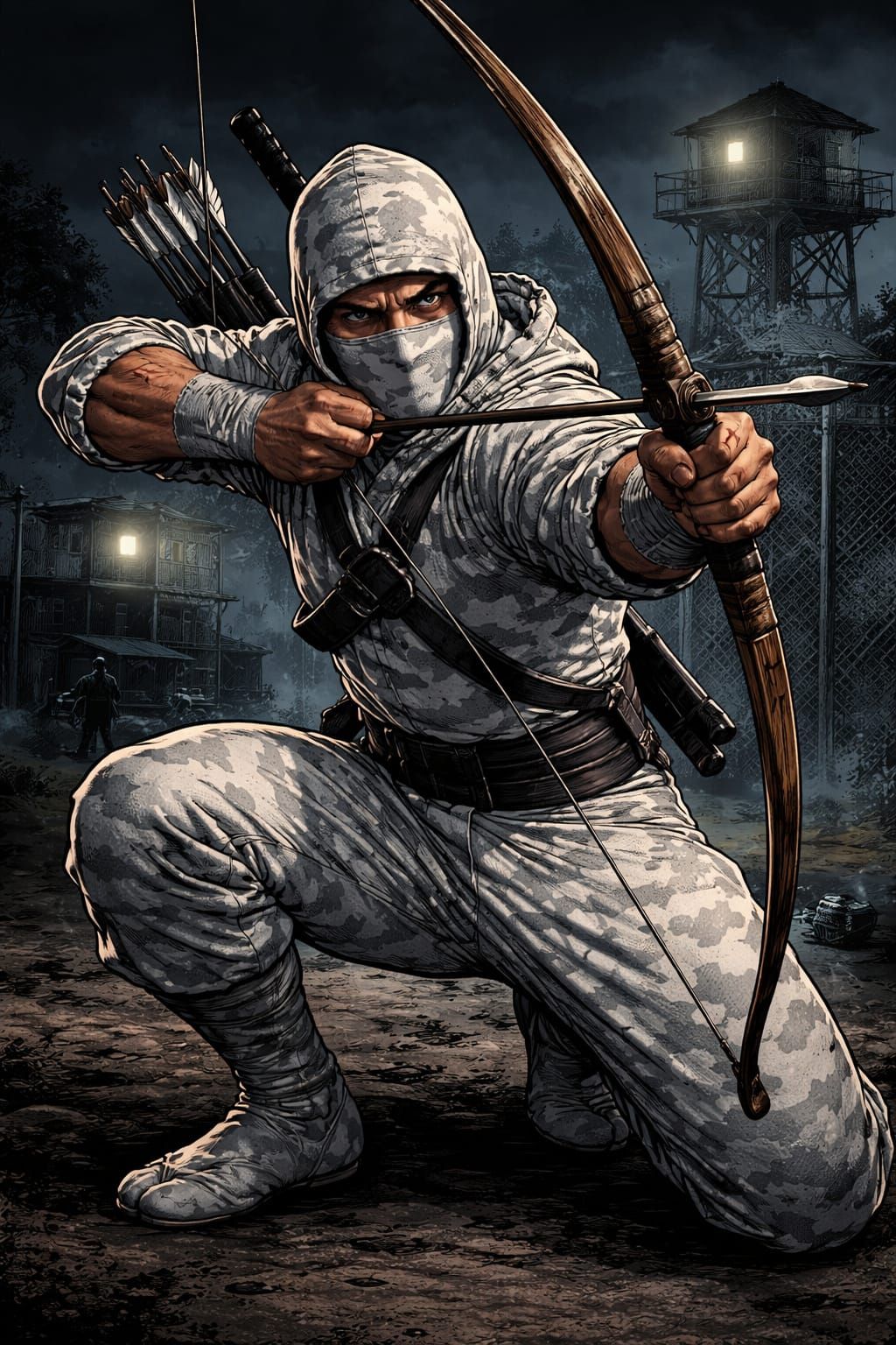 Storm Shadow in Grey Diamond Camo Ninja Gear