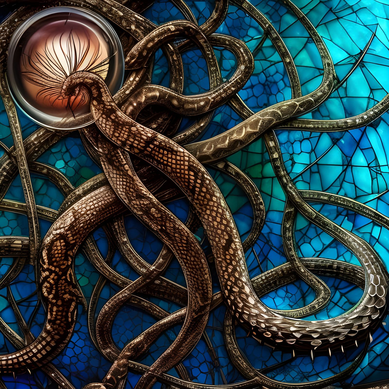 Complex Glass Organs in Mirrored Fragmented Style