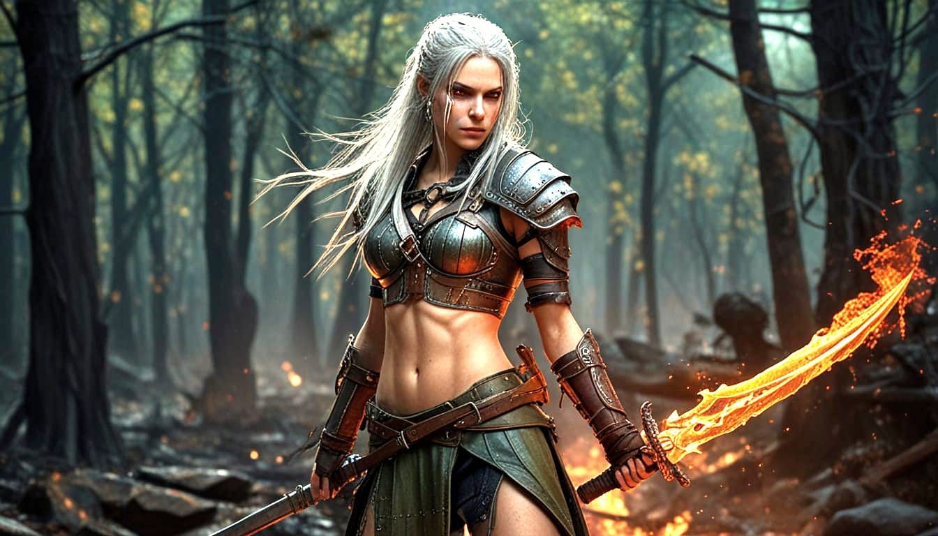 Epic Fantasy Warrior Mother Unleashes Greatsword Fury