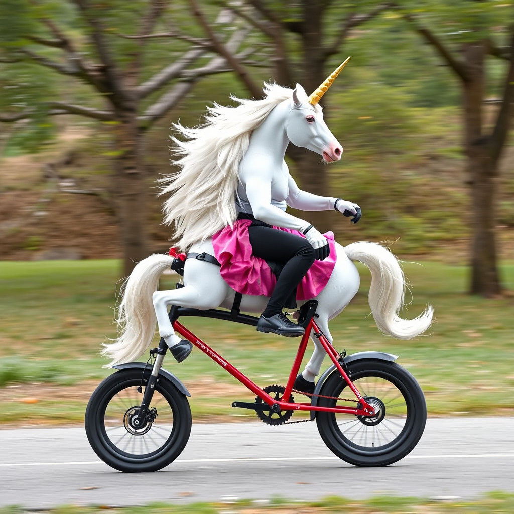 the north end of a southbound unicorn???