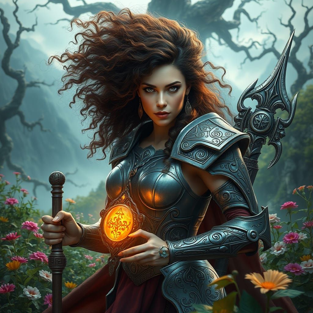 Heroic Woman in Mystical Realm