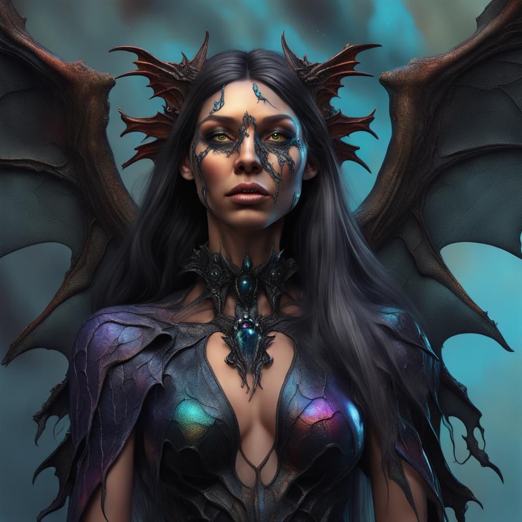 Anthropomorphic Gargoyle Hybrid in Surrealist Art Style