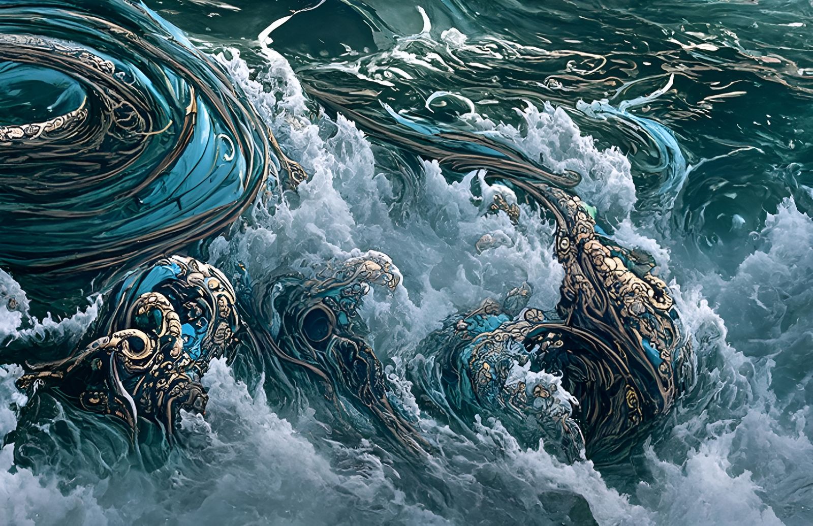 Ocean Maelstrom Digital Matte Painting in 8K