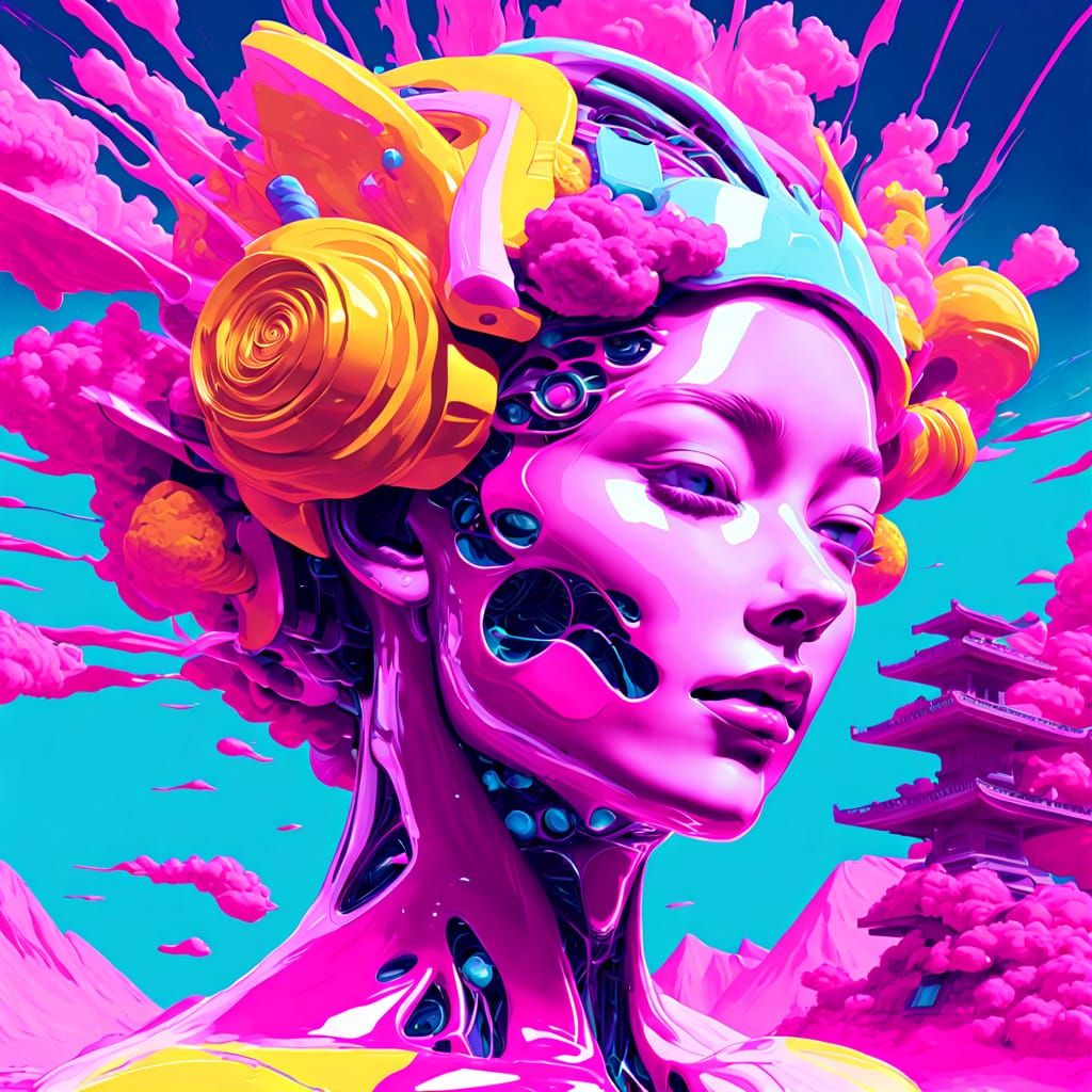 Gigeresque Neuroplastic Vaporwave Glitch Synesthesia Art