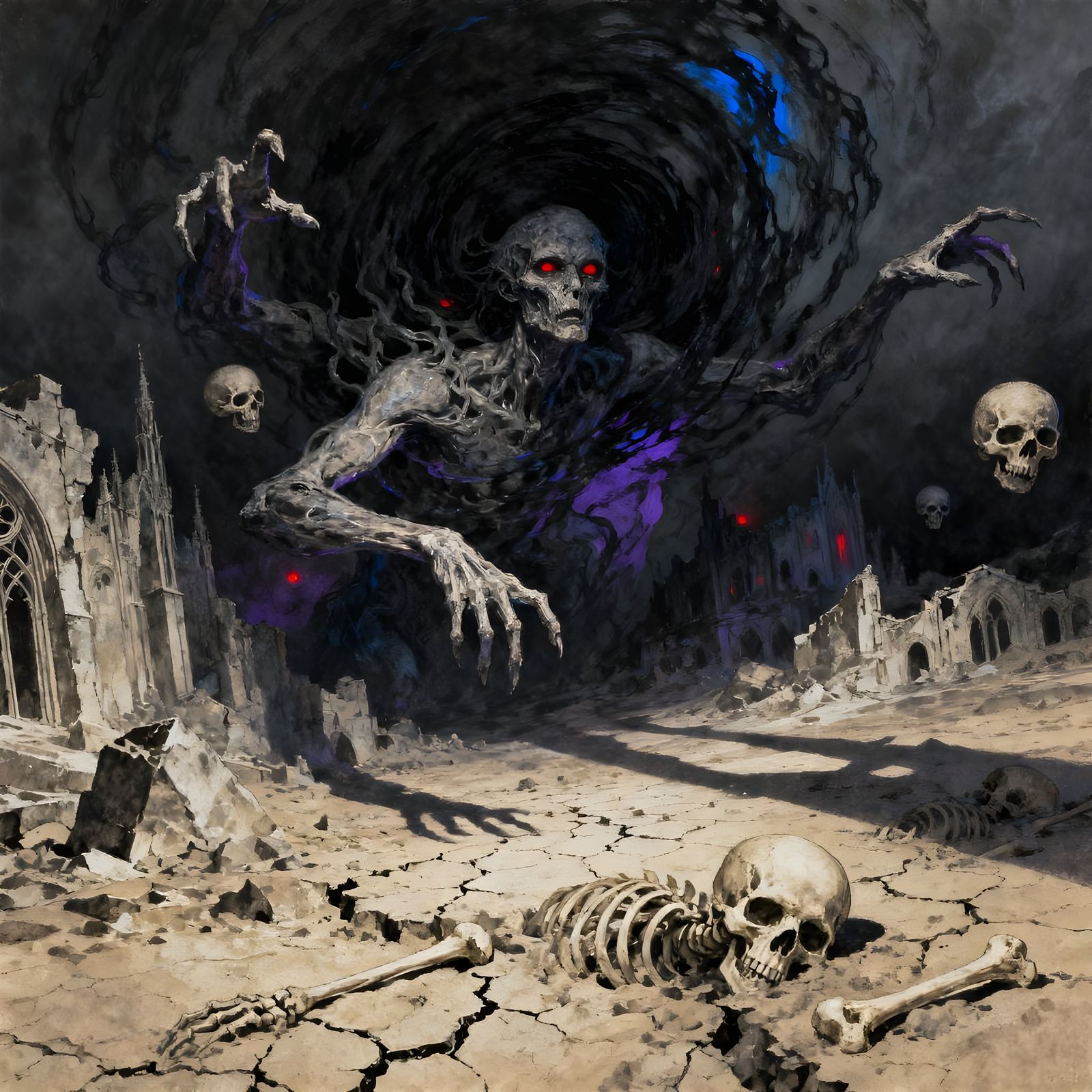 Abstract Horrors Emerge in Dark Fantasy Style