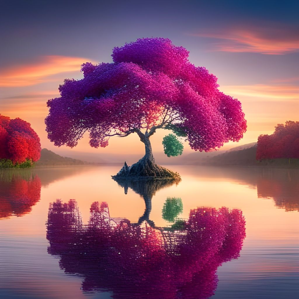 Gemstone Wire Tree Sculptures on Fairy Lake