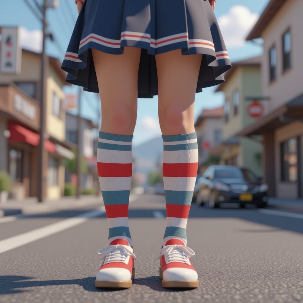 Cheerful Girl in Sora Style, HDR, 8K