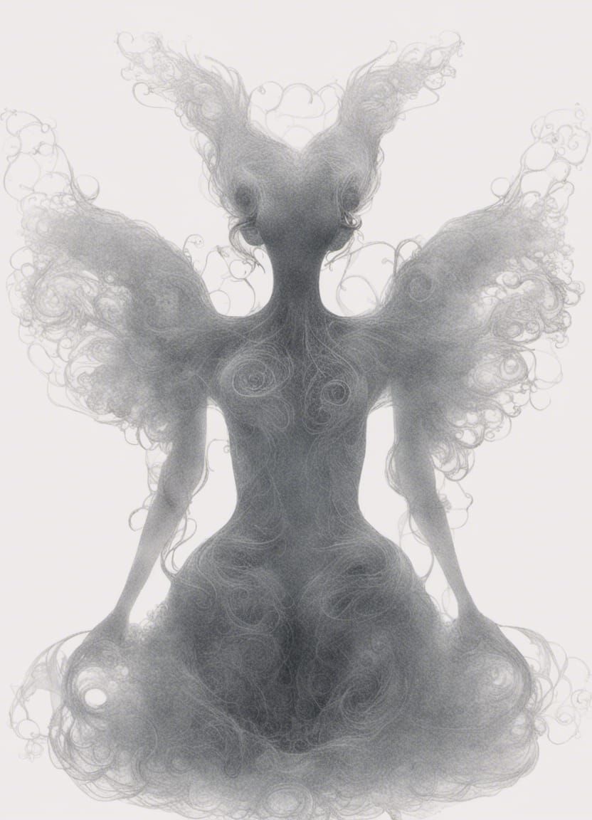Ethereal Glass Angel Doll on Misty Beach