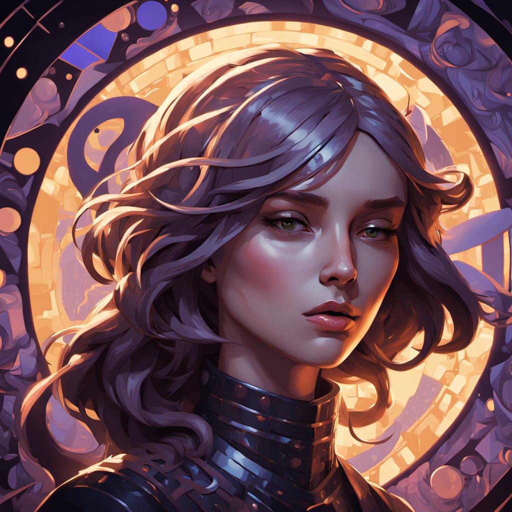 Soul in Serene Landscape: Dark Fantasy Concept Art