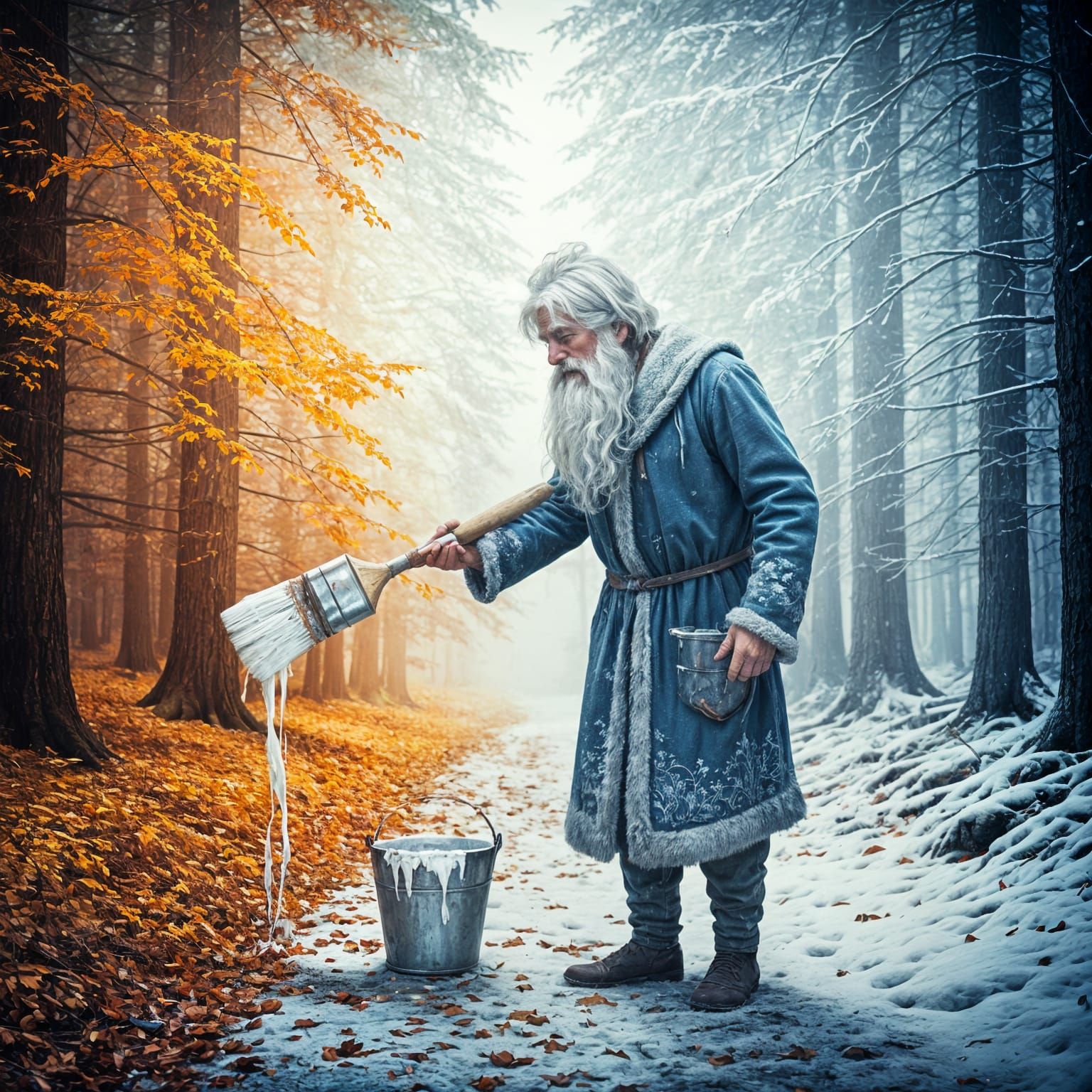 Magical Winter Wonderland Painting by Old Mr. Frost
