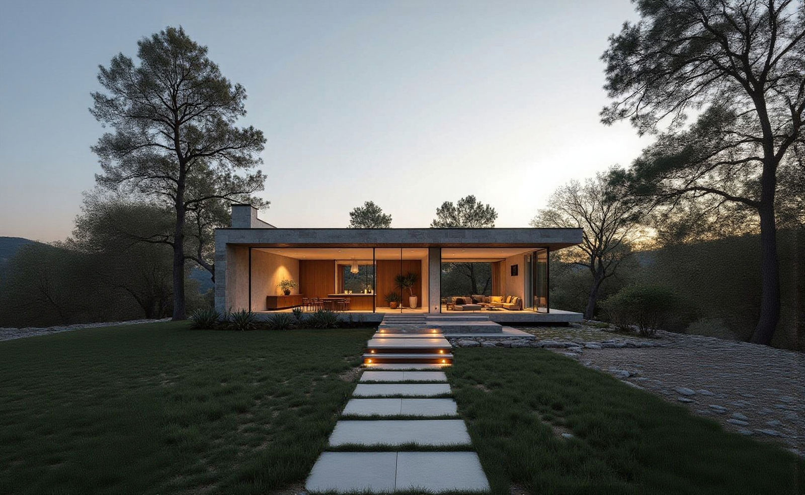 Modern Villa with Natural Landscape in Architectural Style