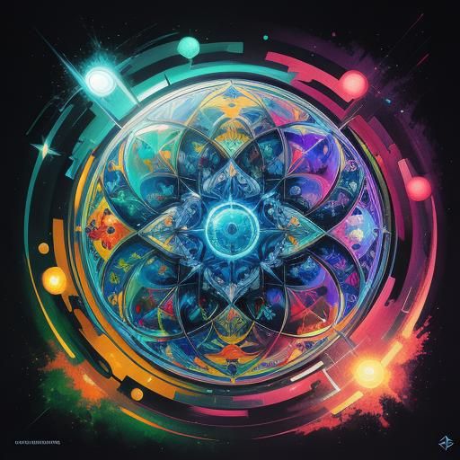 Iridescent Circles of Light in Geometric Fauvism