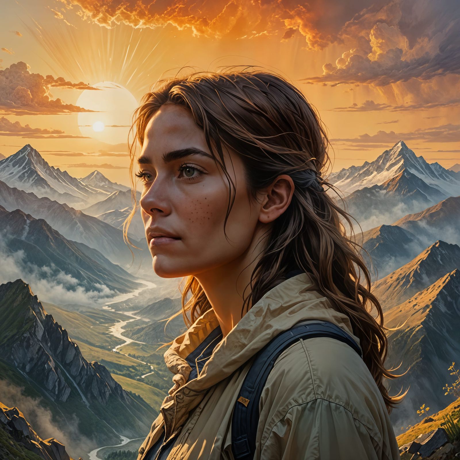 Epic Serenity in Realistic Style