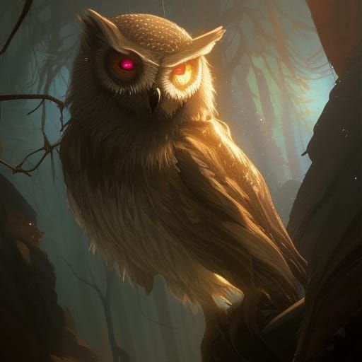 Owl Fish Wolf Dark Fantasy Concept Art