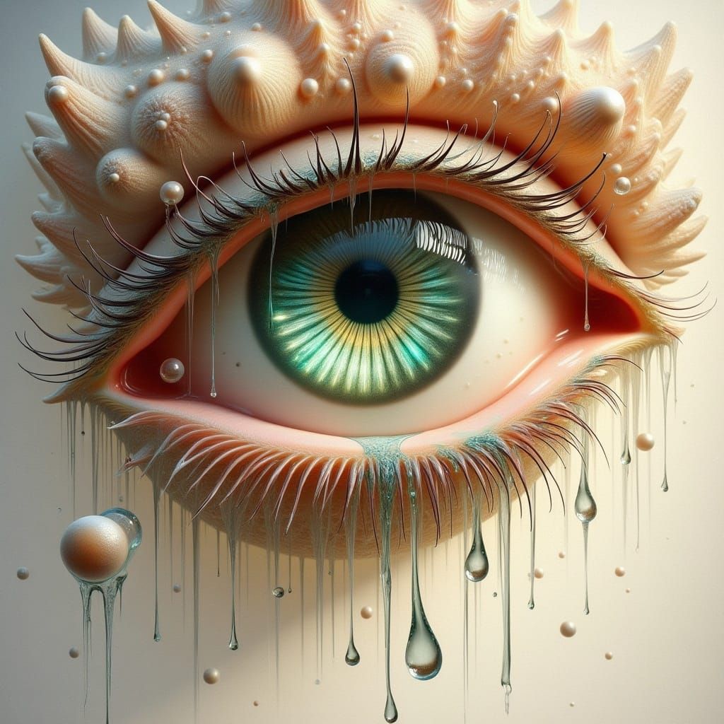 Delicate, Ethereal Eye in Watercolor Style