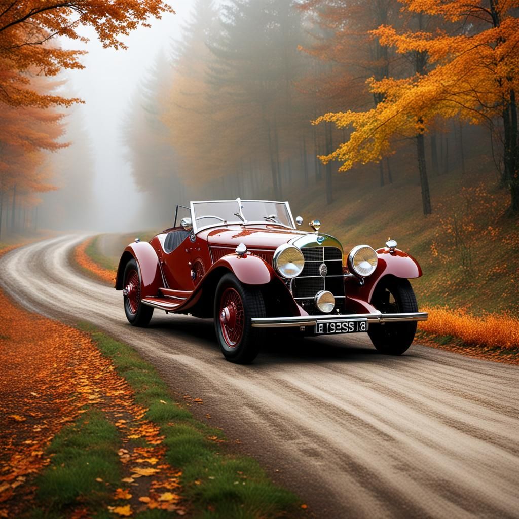 Mercedes-Benz 710 SSK Trossi Roadster in Autumn