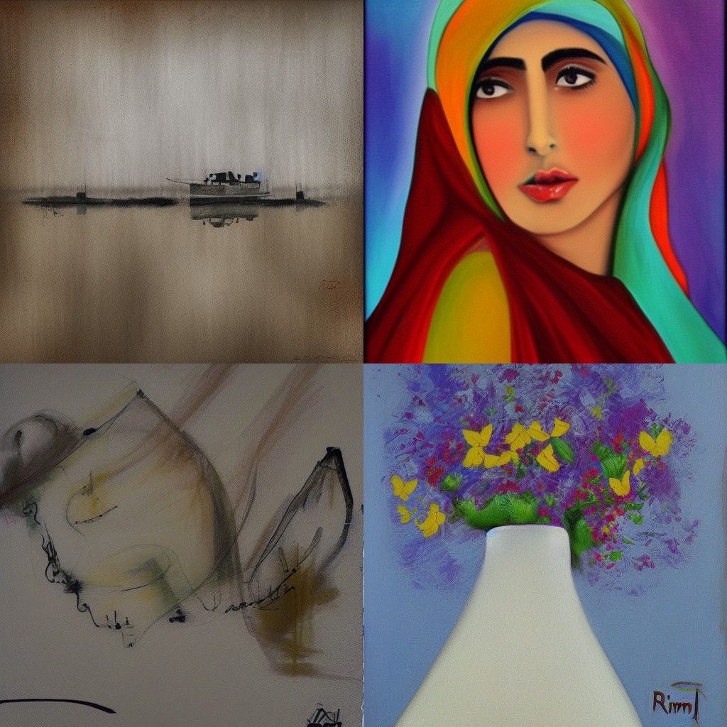 Elegant Digital Artwork in Almozayyen Style