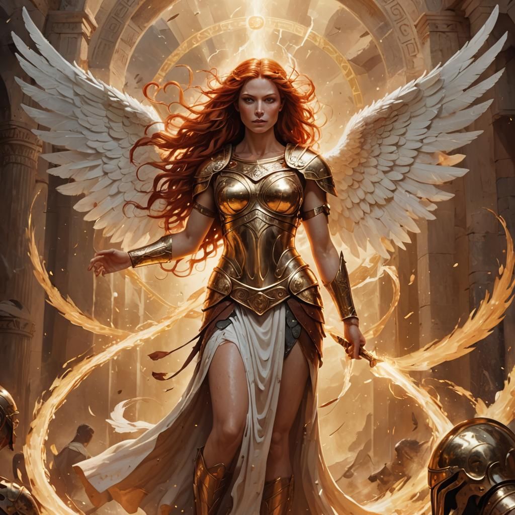 Goddess of Elements in Art Nouveau Style