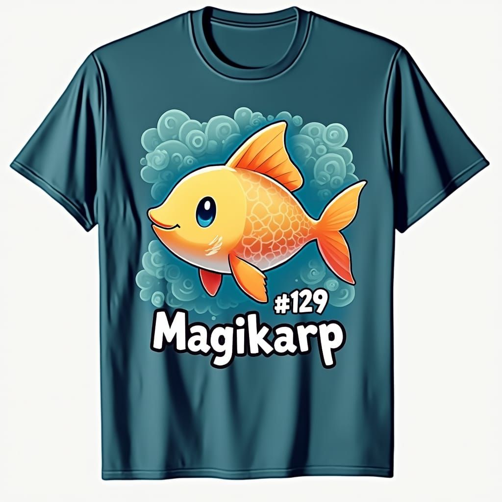 Magikarp Pokémon T-Shirt in Steel Blue