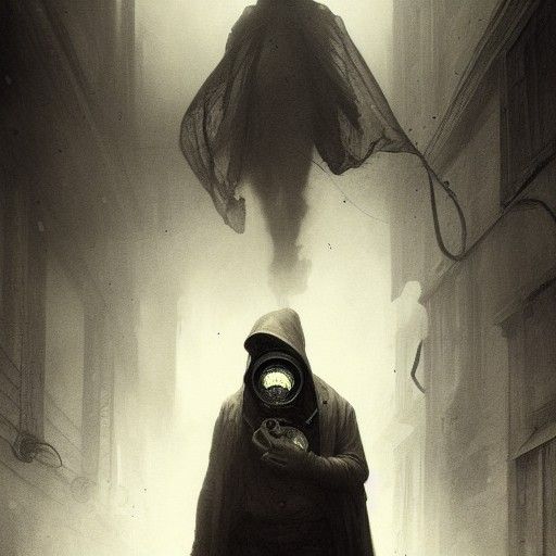 Steampunk Gas Mask Portrait with Dramatic Lighting