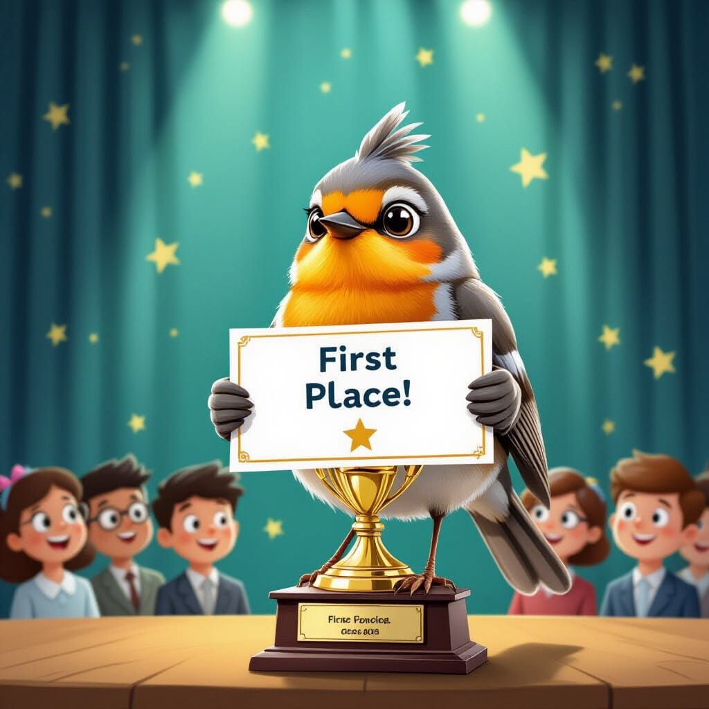 Robin Bird Wins First Place Trophy