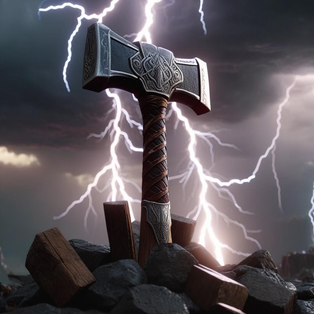 Thor's Hammer: Epic Norse Mythology in Digital Art