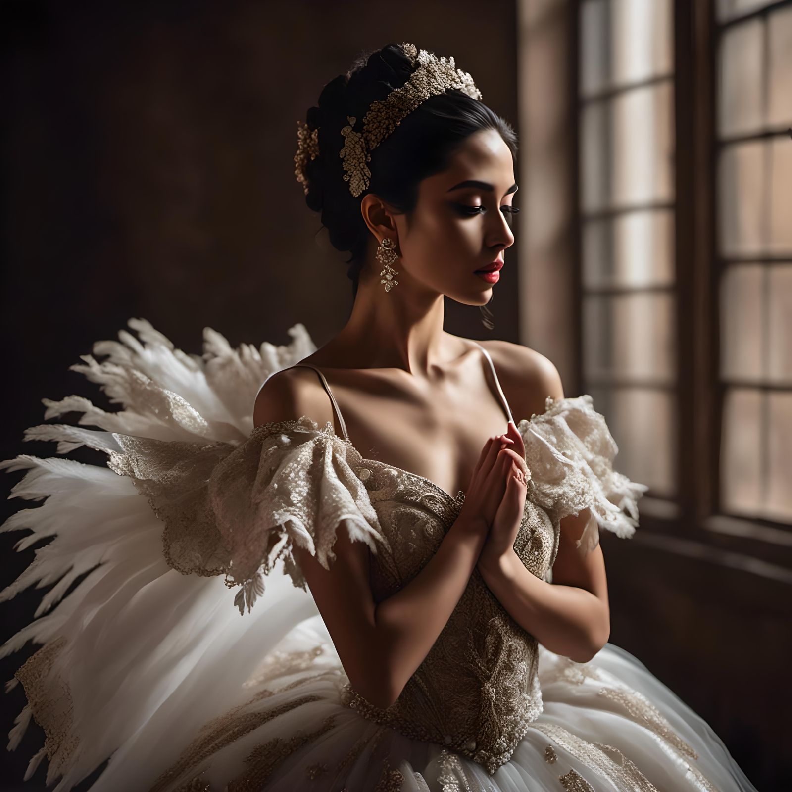 Beautiful Mexican Ballet Dancer Portrait