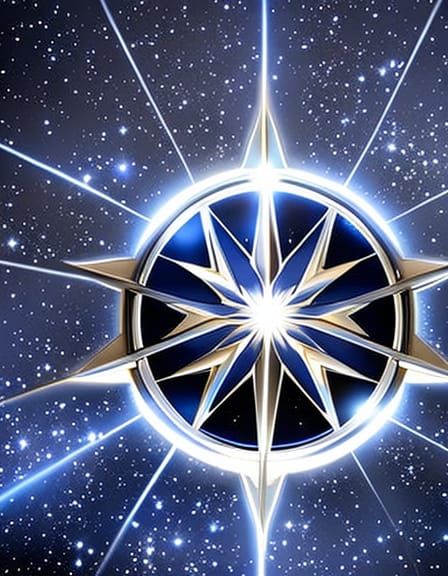 Family Crest: Celestial Star in Blue and Platinum