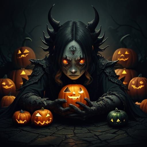 Grotesque Pumpkins Spawn Creatures in Dark Fantasy Twilight