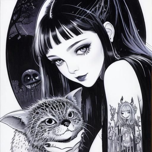 Eerie Vampire Sketch in Comic Art Style