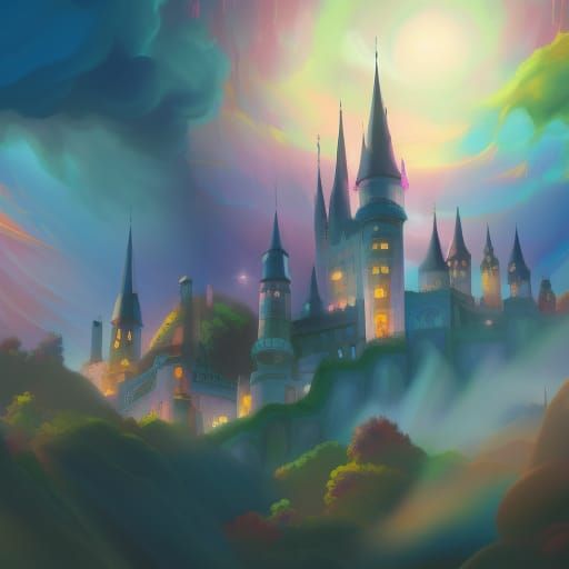 Hogwarts Express at Transylvania in Anime Style