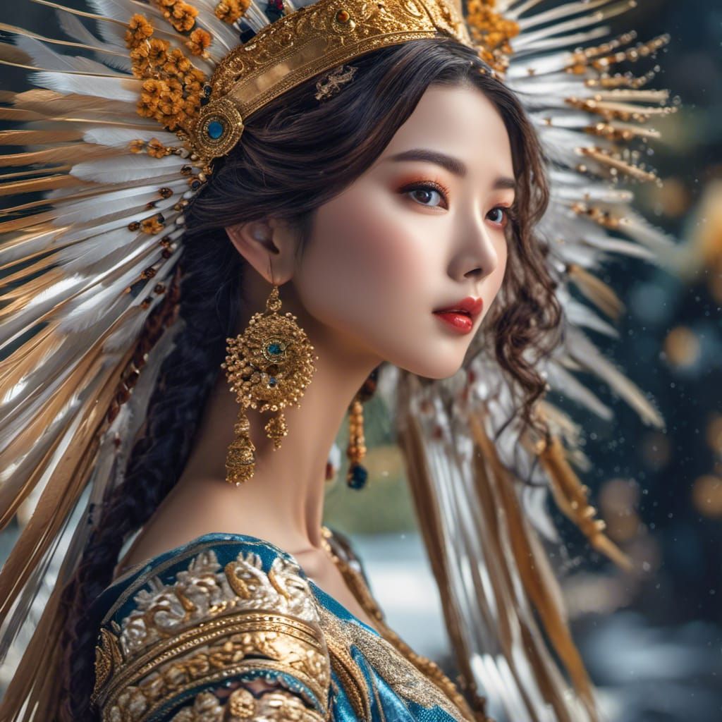 Hyperrealistic Portrait of a Gorgeous Blonde Woman