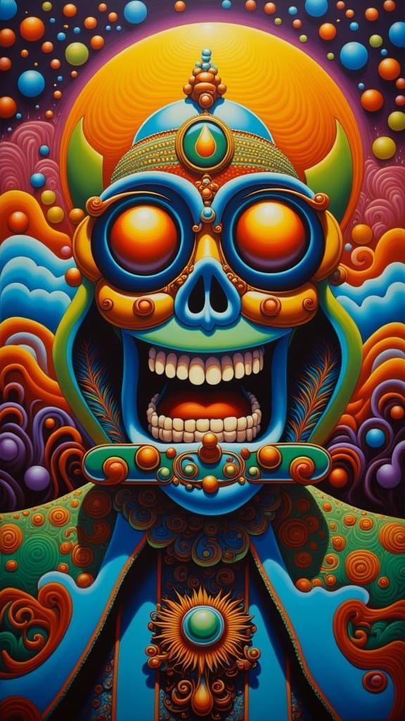 Psychedelic Creature in Funky Seventies Style