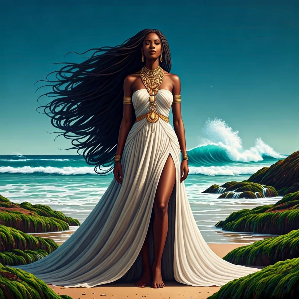 Yemaya Ocean Goddess of Afro-Caribbean Folk Art