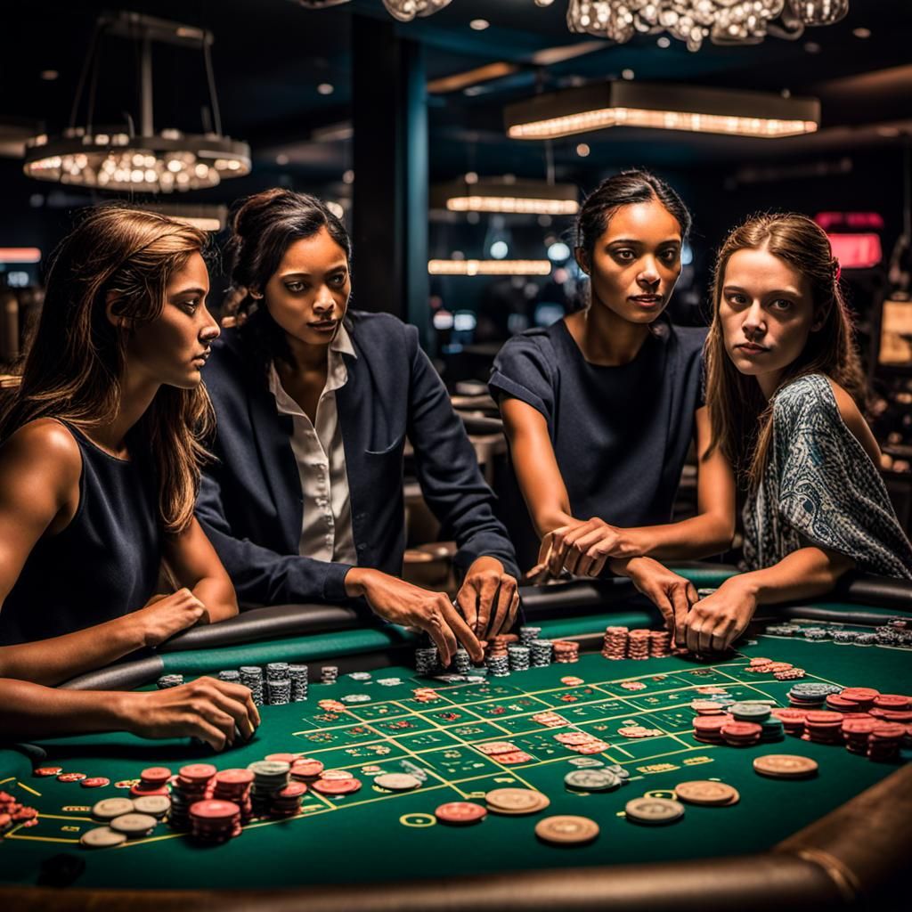Contemporary Casino Scene with Armed Dealers