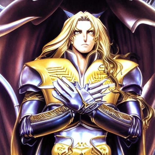 Alucard Golden Armor: Ultrarealistic 3D Animation