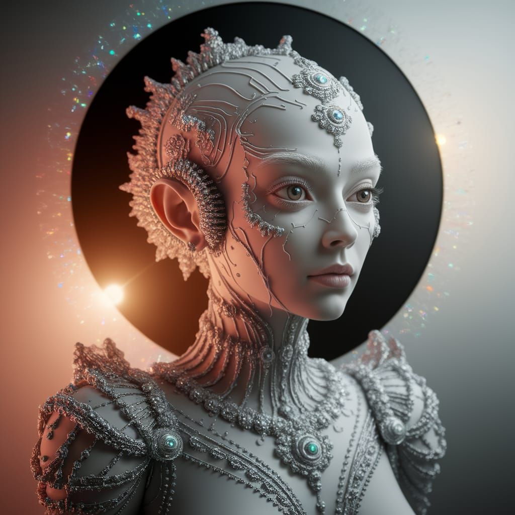 Surreal Hypermodernist Creature in Renaissance Chalk Art Sty...