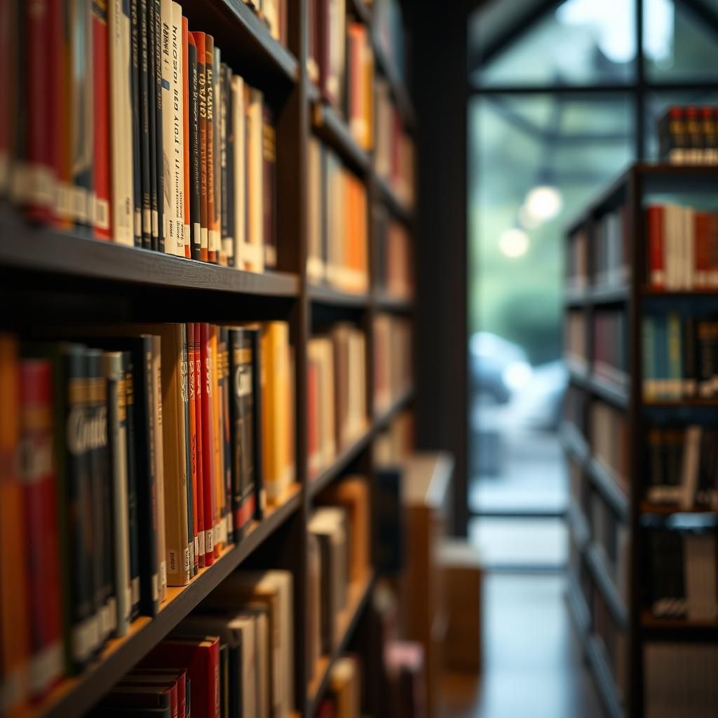Bookshelves in Natural Light: Professional Photography