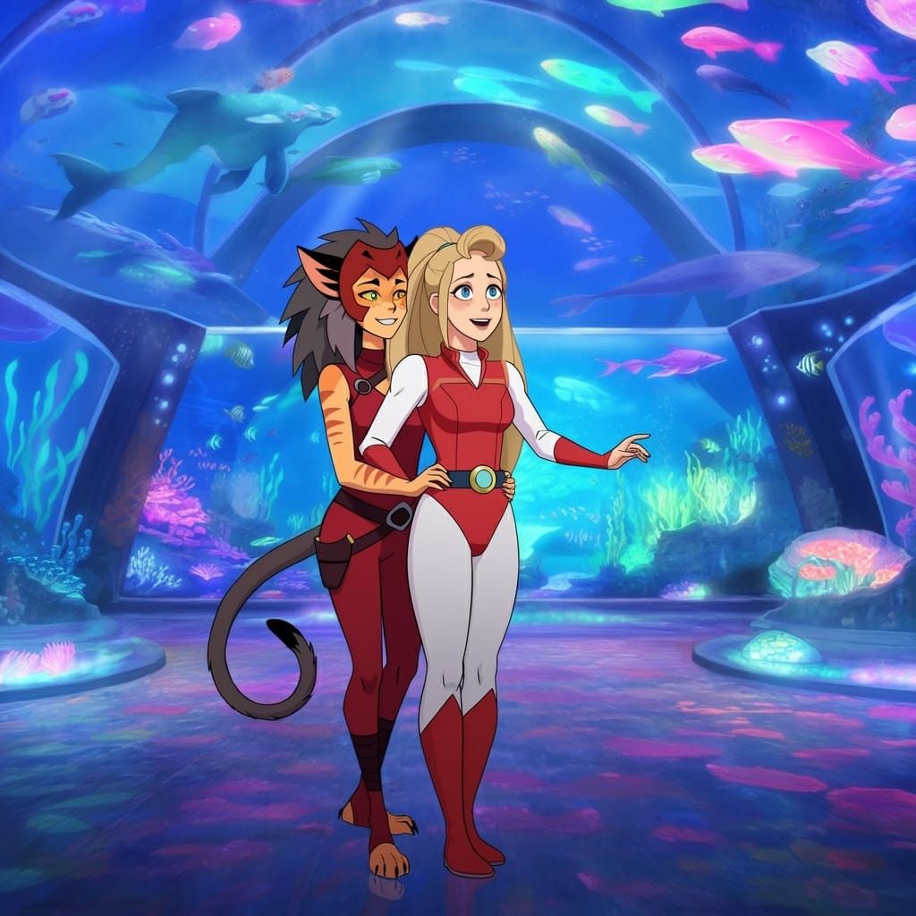 Catra and Adora Discover an Enchanted Aquarium