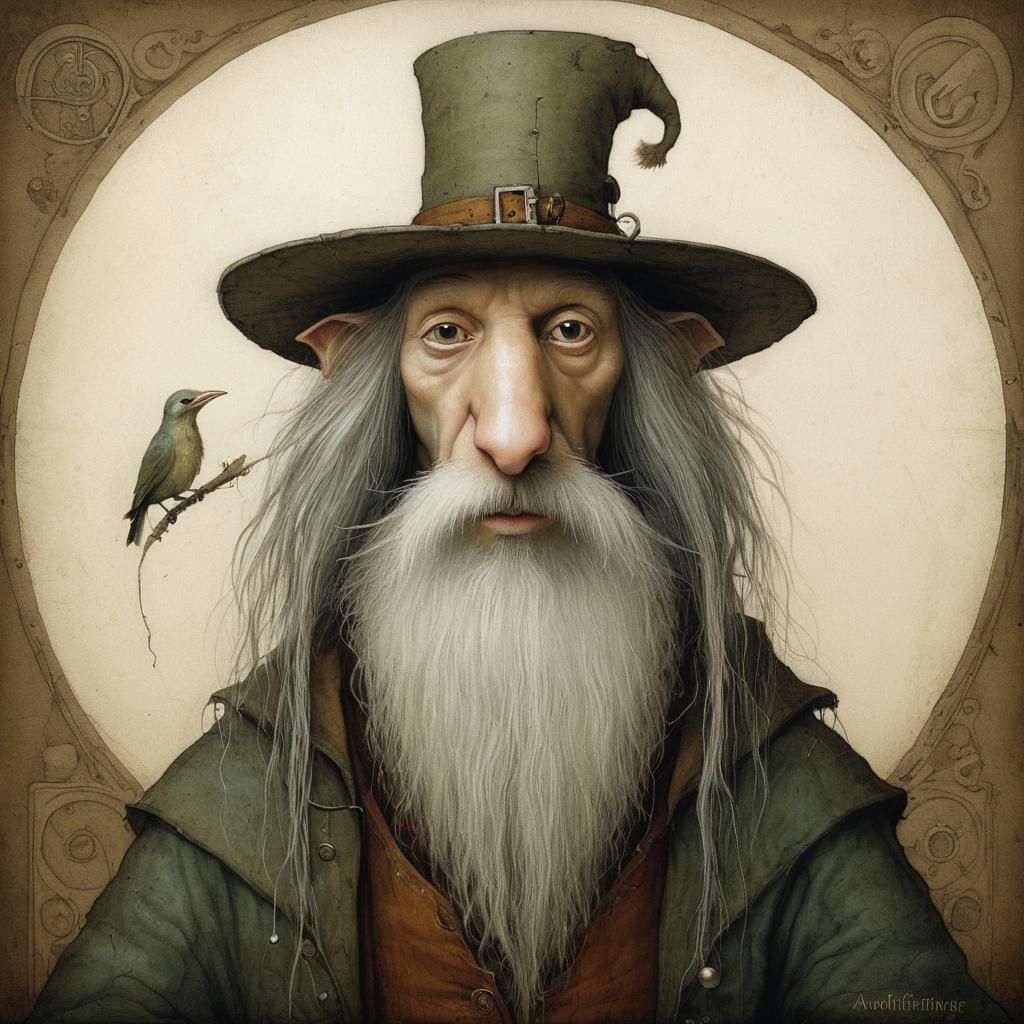 Fantastical Arnolfini Portrait Illustration