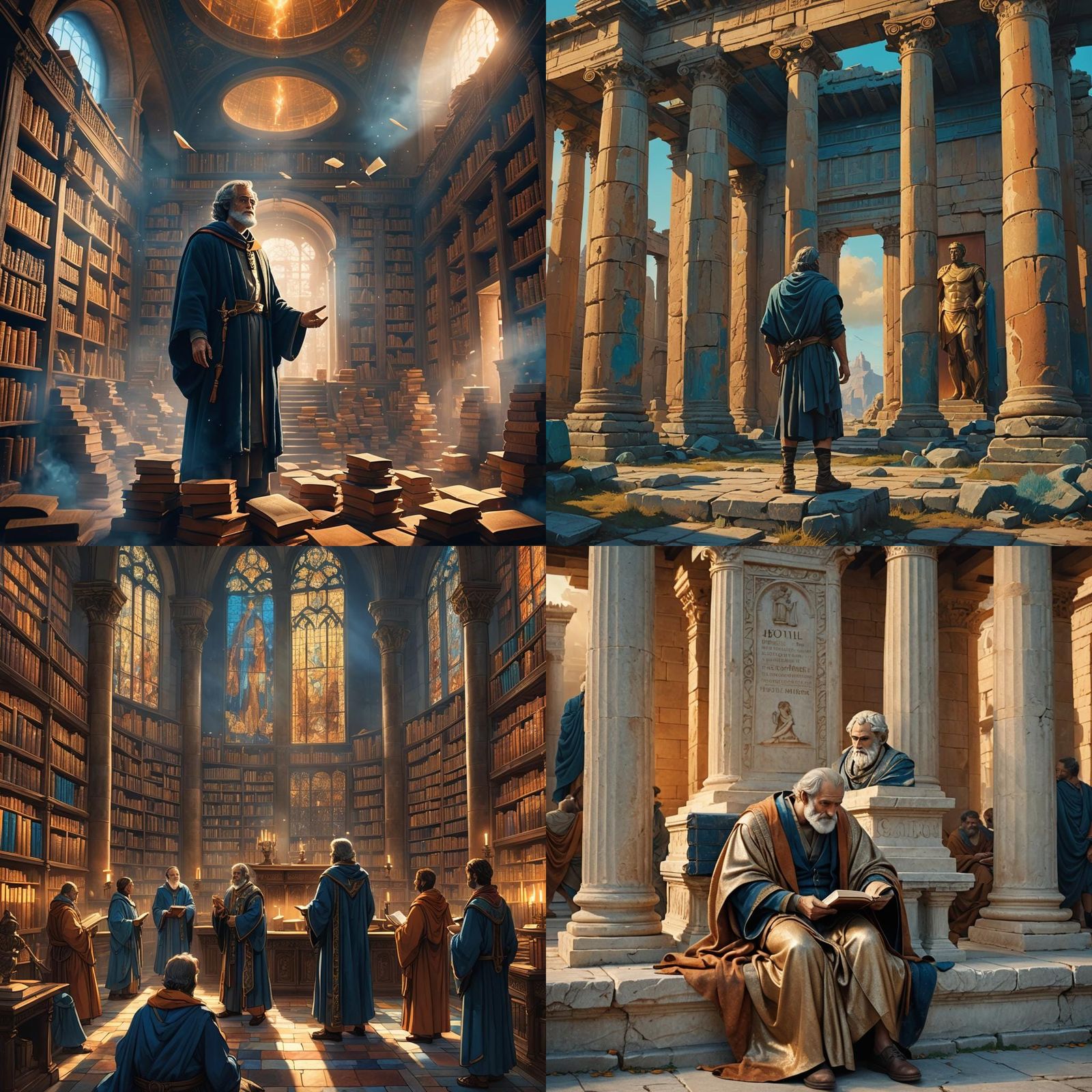 Fantastical Figure in Detailed Matte Painting