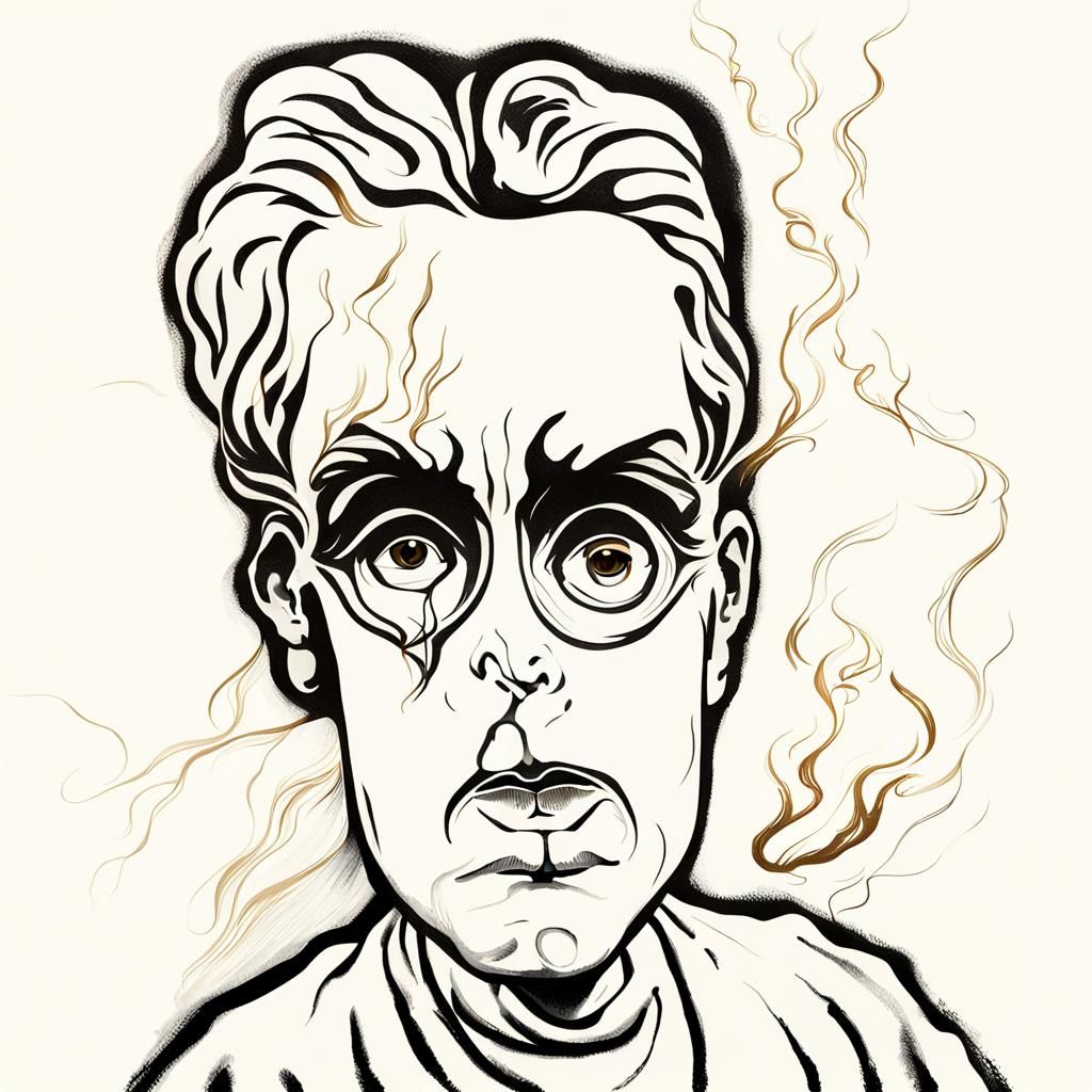 Baroque Noir: Mysterious Figure Offers Cigarette