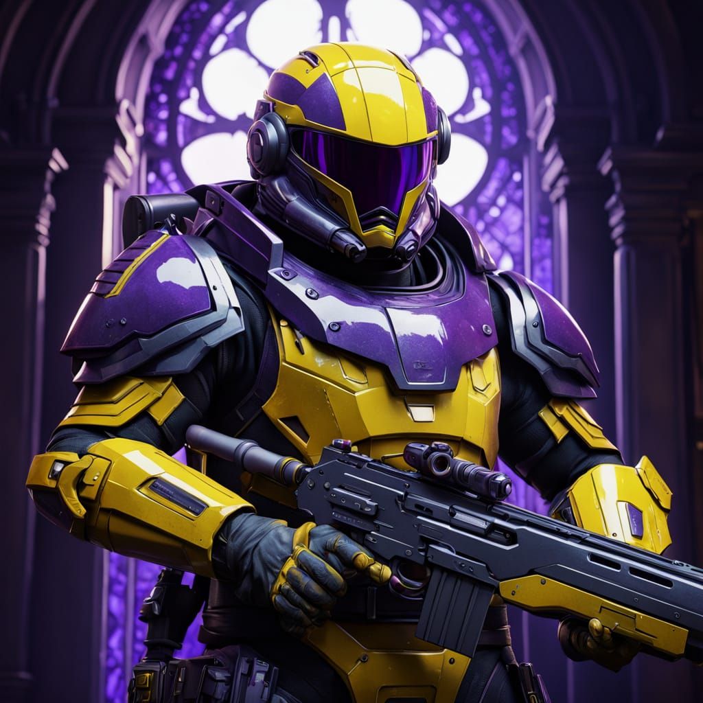 Cyberpunk Soldier in Hyper Realistic Armor