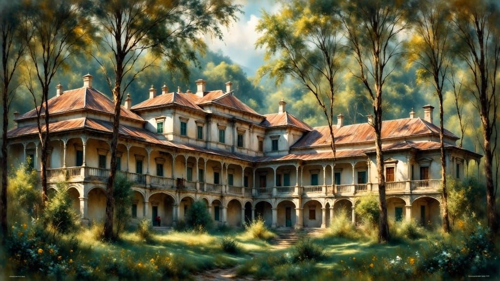 French Colonial Plantation Home in Cambodian Jungle